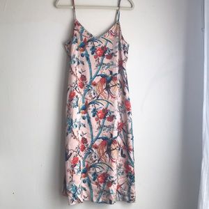 Club Monaco hammered silk printed dress